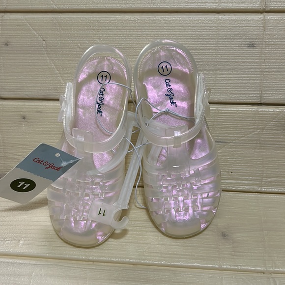 Toddler girls sunny jelly sandals clear NWT - Picture 5 of 7
